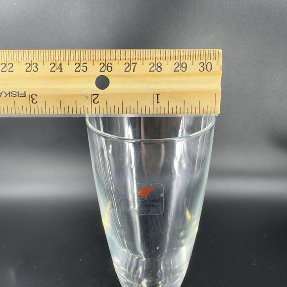 Bormioli Rocco Italian Glasses Cups Flutes Set 3 Smokey Olive Swirl Stem Clear - Picture 3 of 10